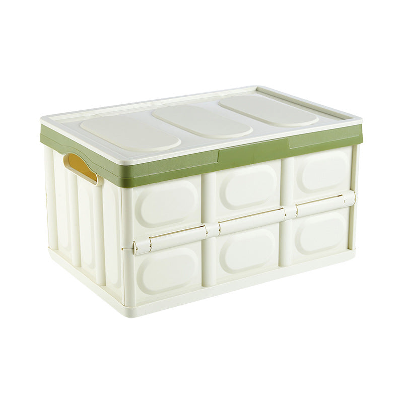 Extra-Large Collapsible Plastic Storage Box with Lid (Thickened) – Multifunctional Foldable Storage Bin for Car and Home Use