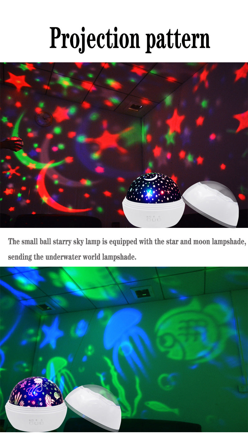 Rotating USB Starry Sky & Ocean Projector Night Light – Birthday Gift
