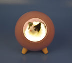 Rechargeable LED Pet House Night Light – Creative Kitten-Themed Desktop Mood Light for Bedroom Bedside & Nighttime Feeding