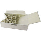Washable Fabric Underwear Organizer Box with Lid – Foldable Storage Bin for Socks, Panties, and Bras