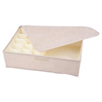 Washable Fabric Underwear Organizer Box with Lid – Foldable Storage Bin for Socks, Panties, and Bras