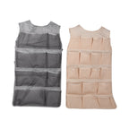 Double-sided hanging storage organizer for underwear and socks—made of Oxford cloth, designed for wall-mounted use.