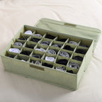 Collapsible fabric storage box for home use—dust-proof, multi-compartment organizer for underwear, socks, and lingerie.