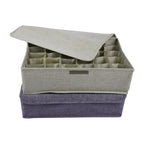 Collapsible fabric storage box for home use—dust-proof, multi-compartment organizer for underwear, socks, and lingerie.