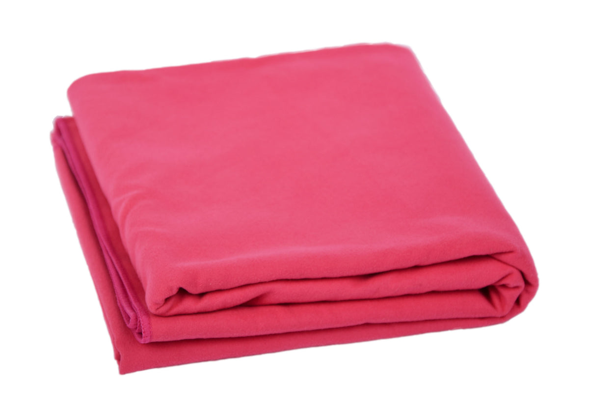 Solid-color double-sided fleece beach towel for adults – absorbent, quick-drying, and lint-free.