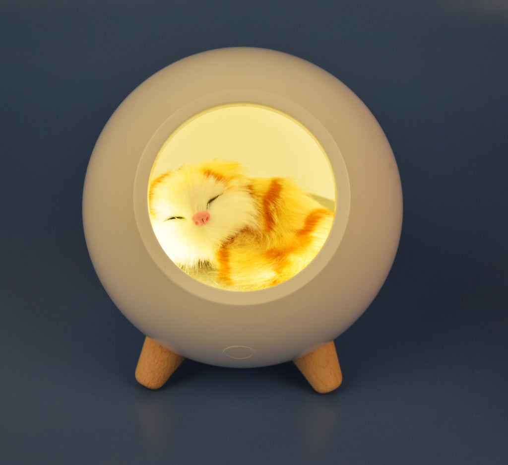 Rechargeable LED Pet House Night Light – Creative Kitten-Themed Desktop Mood Light for Bedroom Bedside & Nighttime Feeding