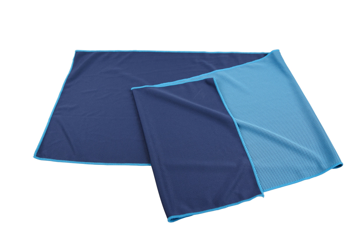 2-Pack Cooling Towel – Quick-Drying, Heat-Relief, Dual-Color Magic Cooling Towel; Ideal for Sports, Hands, Bathing, or the Beach.