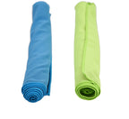 2-Pack Cooling Towel – Quick-Drying, Heat-Relief, Dual-Color Magic Cooling Towel; Ideal for Sports, Hands, Bathing, or the Beach.