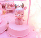 Cute Musical Reindeer Night Light Ornament; Girly-Style Unicorn Table Lamp/Bedroom Night Light